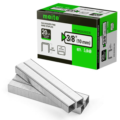 meite 20 Gauge Staples, 1/2" (12.5mm) Crown, 1/2-Inch Length, 15,120 PCS