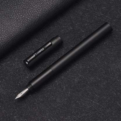 Hongdian Dark Blue Forest Fountain Pen Bent Nib Beautiful Tree Texture Excellent Metal Writing Pen