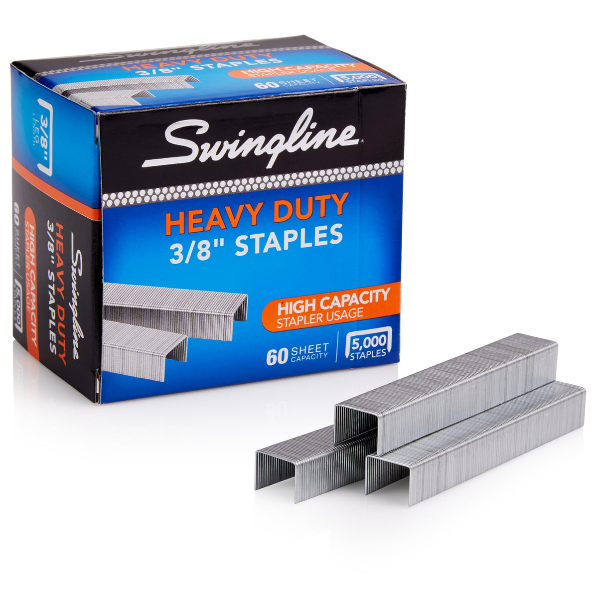 Swingline Staples, Heavy Duty, 1/4" Length, 25 Sheet Capacity, 100/Strip, 5000/Box, 1 Pack (79394)