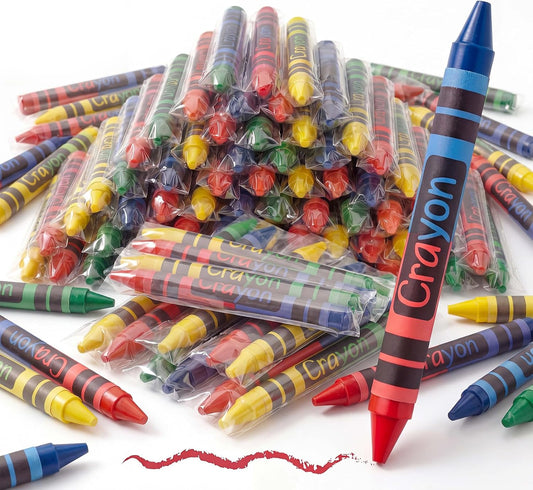 500 Pcs 250 Set Double End Crayon of 4 Assorted Color Non Toxic Crayon Bulk