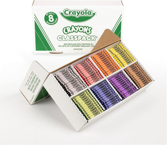 Crayola Crayon Classpack (800ct), Bulk Crayons for Kids, School Supplies