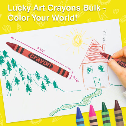 Red Crayons Bulk - 80 Count Regular Size Single Color Crayon Refill Bulk, Non-Toxic Art Supplies for Teachers, Classrooms and School Projects