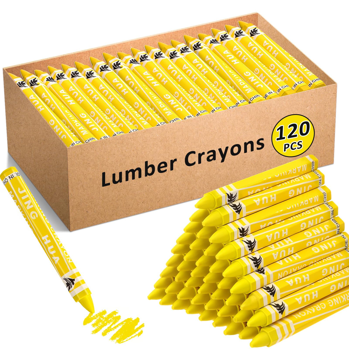 MotiMind 60 Pcs Industrial Lumber Crayons Bulk Wax Tire Marker Construction Marker for Craft Detailed Marking on Lumber Metal Carton Ceramics Concrete Glass Plastic 4.45" x 0.43" (Red)