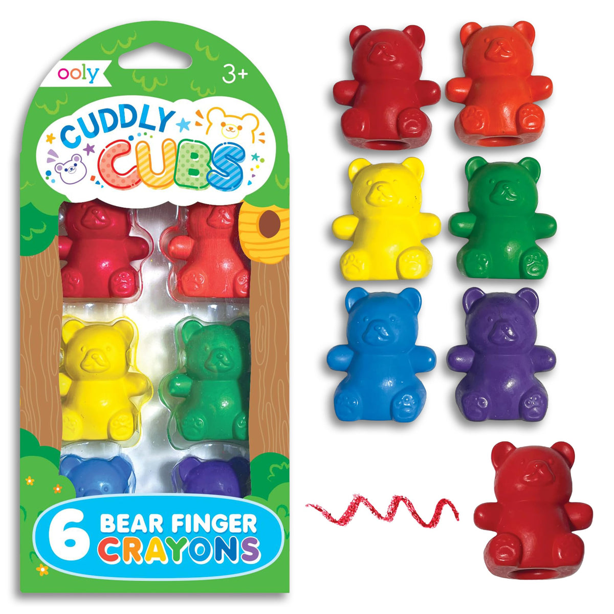 Ooly Jumbo Triangle Crayons for Toddlers, Set of 12