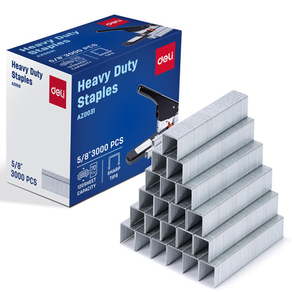 Deli Staples, 50000 Staples, 1/4'' Length, 210/Strip, 10 Boxes of 5000 Each