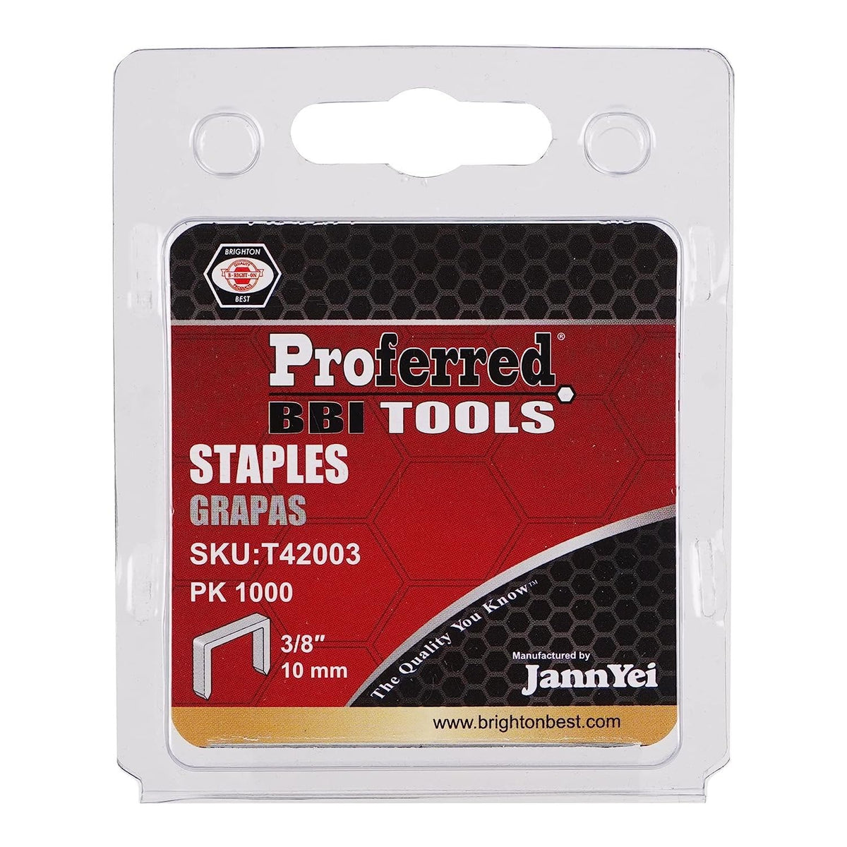 T42002 Staples, 1.2 mm Thick x 10.6 mm Wide, 5/16" (8 mm) Height