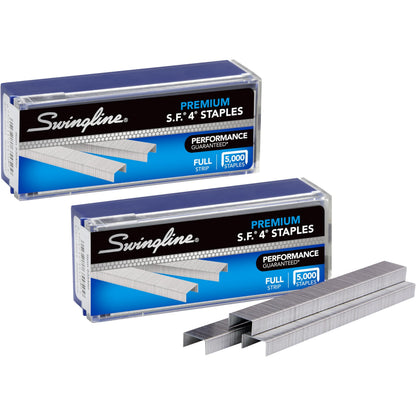 Swingline Staples, 5 Pack, S.F. 4, Premium, 1/4" Length, 210/Strip, 5000/Box (35481)