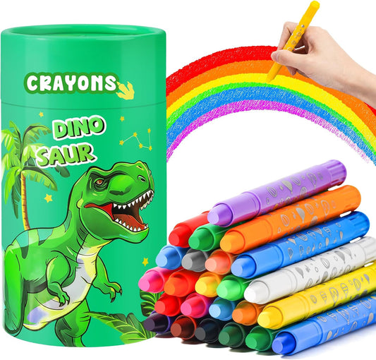 DreamCandy 24PCS Twistable Crayons for Toddlers Kids, Washable Gel Crayons