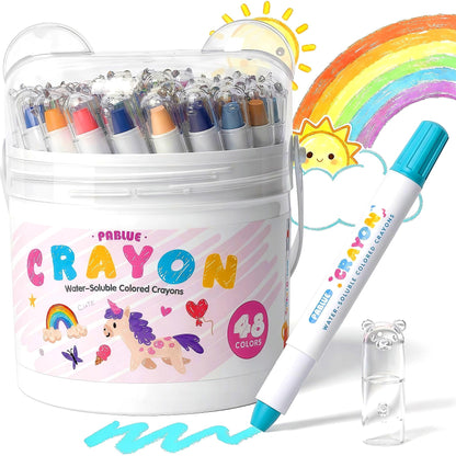 36 Colors Silky Twistable Crayons, Gel Washable Crayons for Beginner