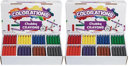 Colorations Chubby Crayons for Kids, 200 Count, 8 Colors