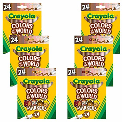 Crayola Colors of The World 6pk, Skin Color Bulk Crayon Set for Classroom