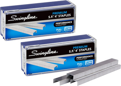 Swingline Staples, 5 Pack, S.F. 4, Premium, 1/4" Length, 210/Strip, 5000/Box (35481)