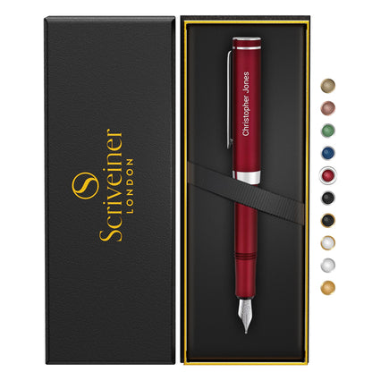 Scriveiner Gold Pocket Fountain Pen, Superb Luxury Pen Gift for Men & Women