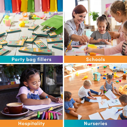 THE TWIDDLERS Bulk Crayons 1,152 Count, 288 Packs of 4 Colors for Kids