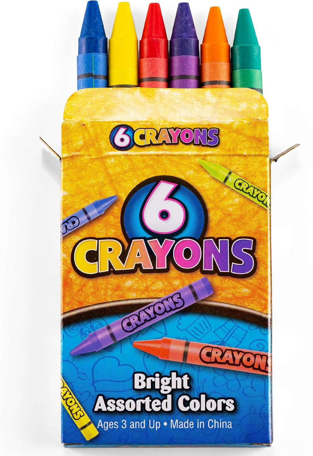 Bulk Crayons (720 Count) Party Favors & Classrooms, 120 Packs of 6 Colors
