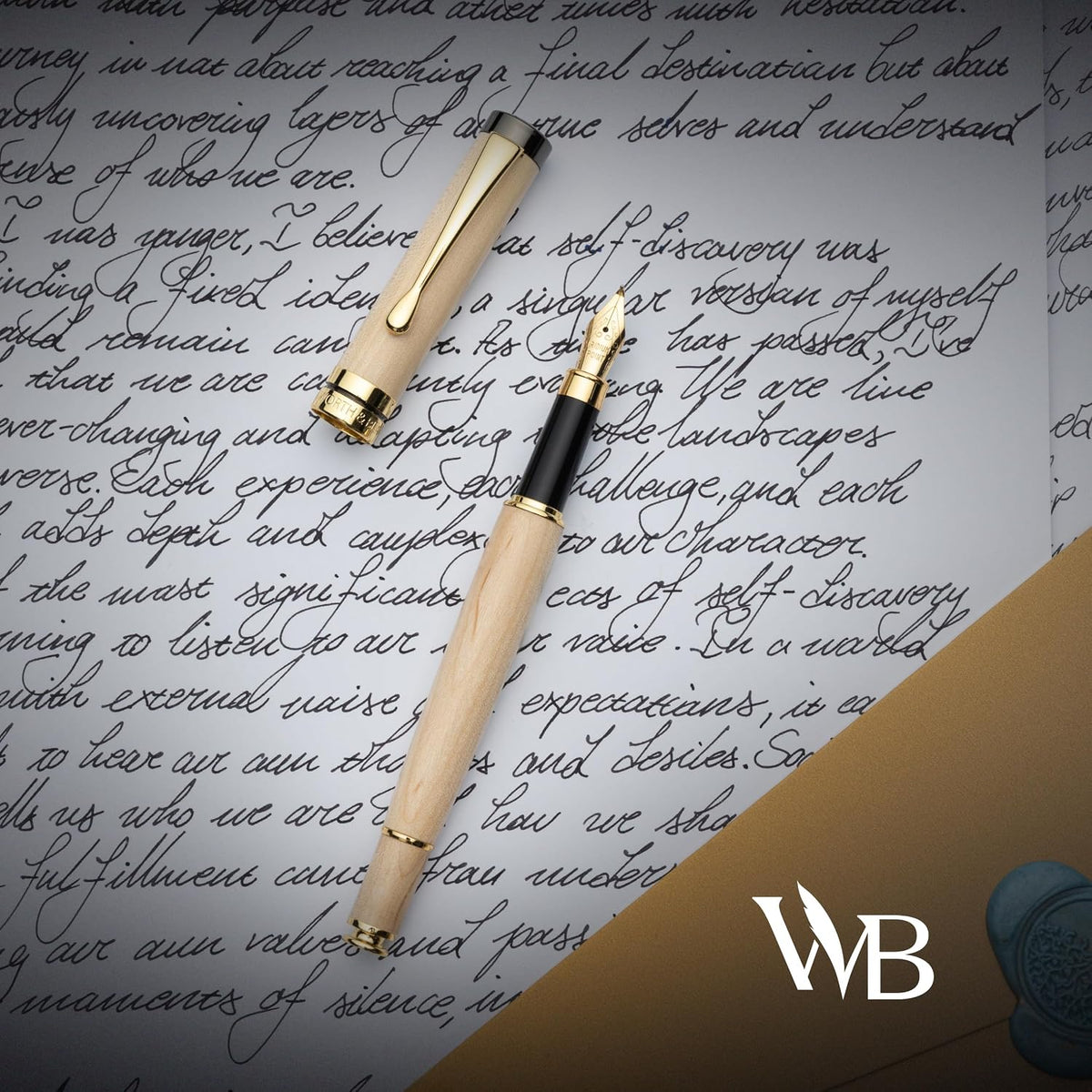 Wordsworth & Black Luxury Bamboo Maple Calligraphy Pen Set, 6 Nibs