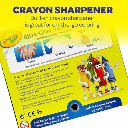 Crayola Washable Crayons for Kids 64ct, School Supplies, Amazon Exclusive