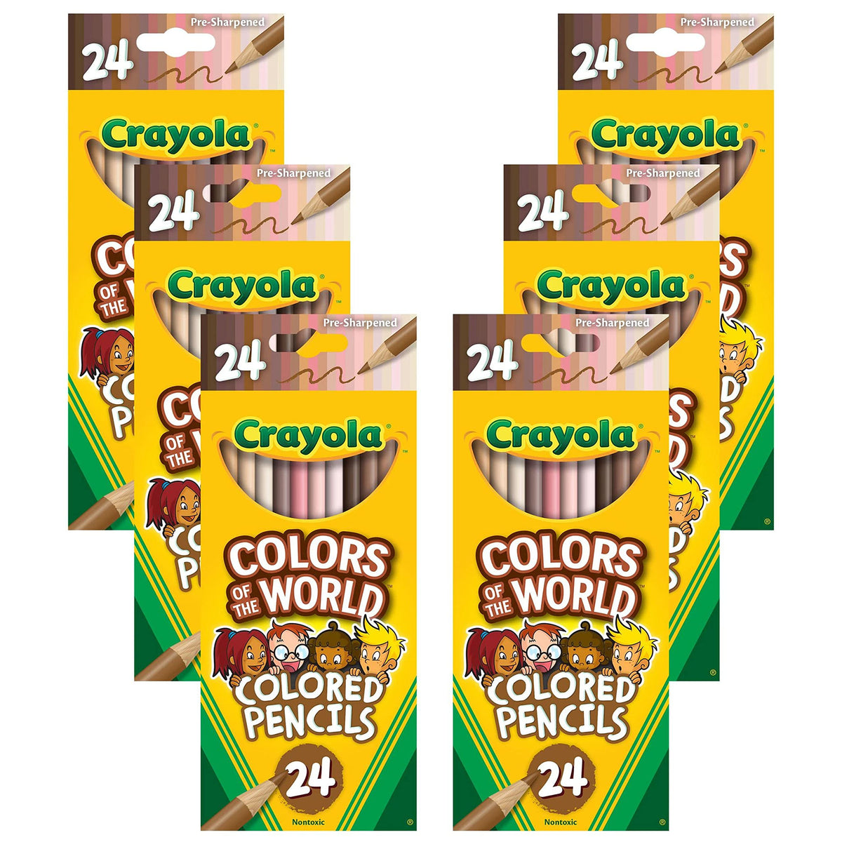 Crayola Colors of The World 6pk, Skin Color Bulk Crayon Set for Classroom