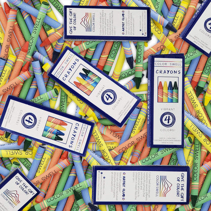 Color Swell Bulk Crayons, 4 Crayon Colors Per Pack, 300 Packs (1200 Total)